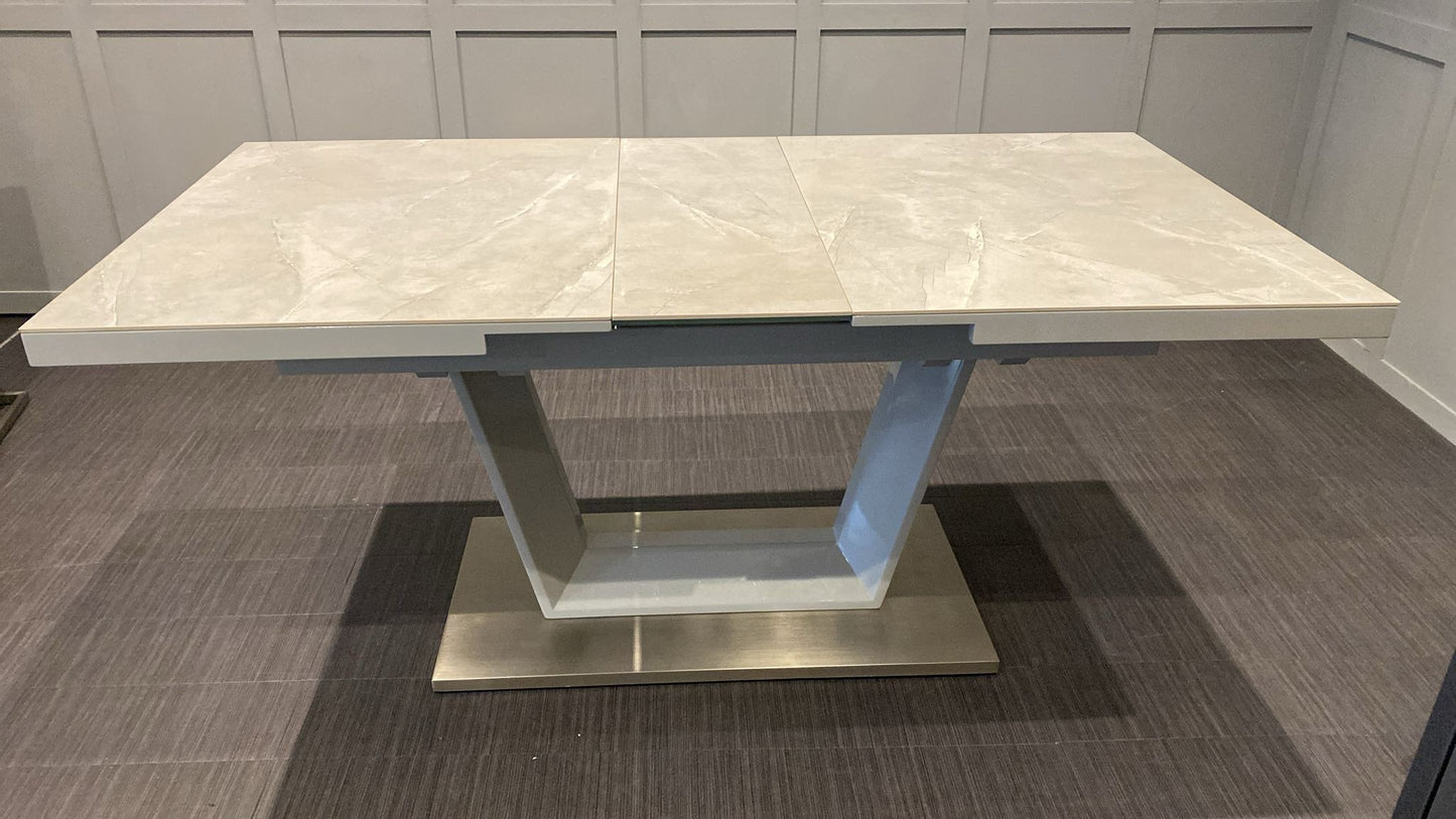 Major High Street Brand Ceramic Extendable Dining Table & Six Chairs RRP £2099
