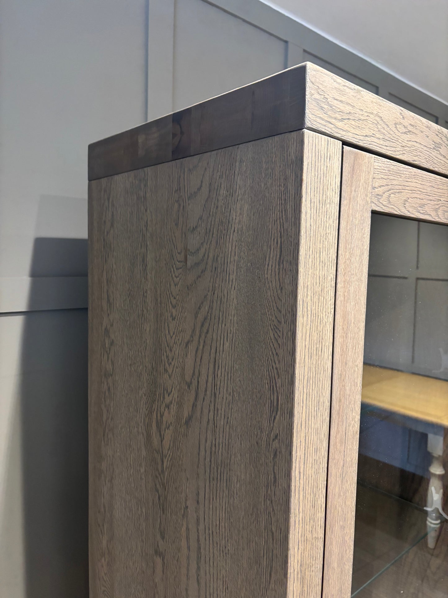 Bodahl Terra Right Hand Solid Grey Oak Display Unit Luxury Cabinet RRP £2899