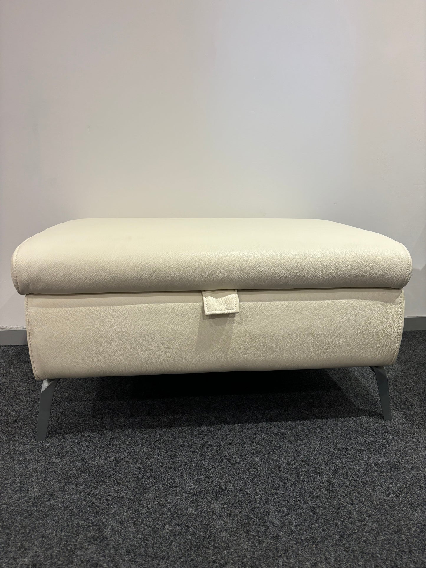 High Street Branded Large Storage Footstool New Real Leather RRP £595