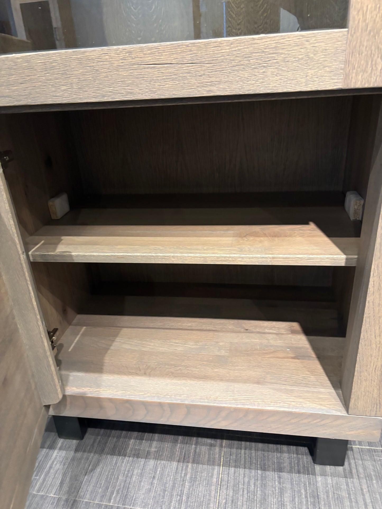 Bodahl Terra Right Hand Solid Grey Oak Display Unit Luxury Cabinet RRP £2899