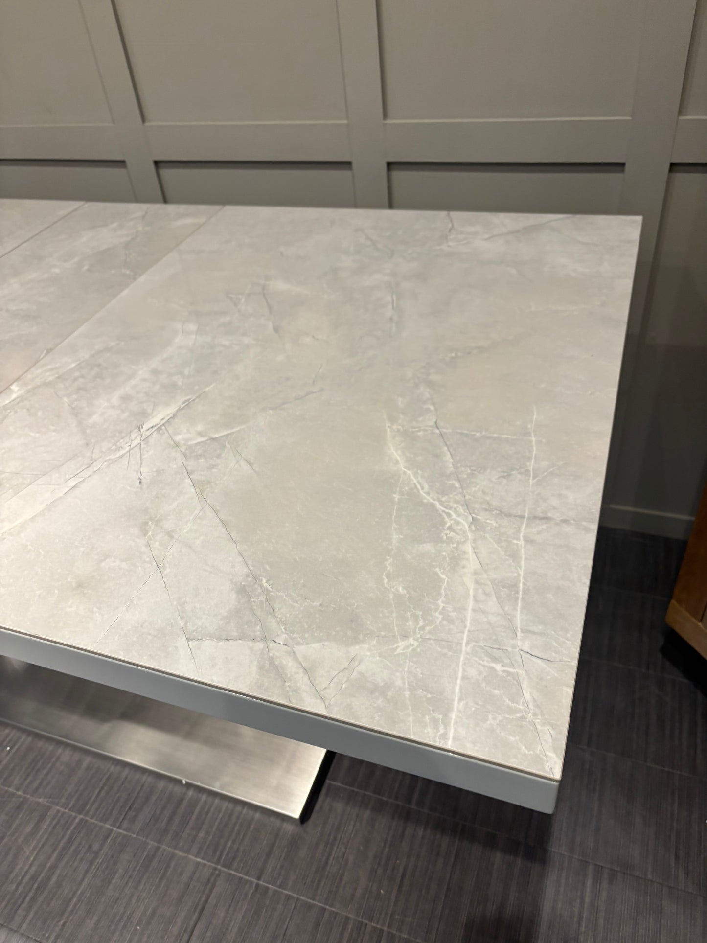 Stunning Large Extendable Grey Ceramic Dining Table RRP £1569