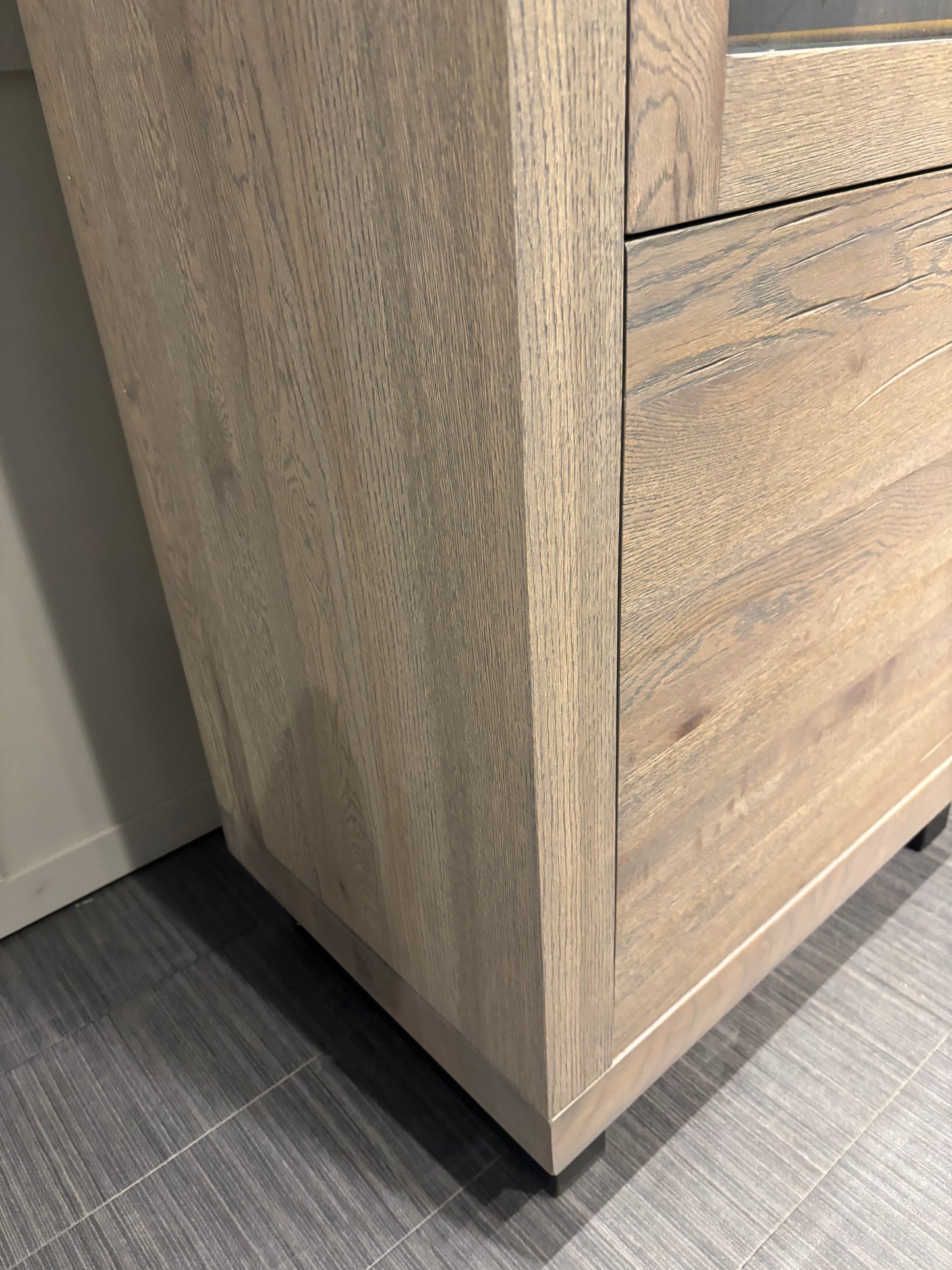 Bodahl Terra Right Hand Solid Grey Oak Display Unit Luxury Cabinet RRP £2899