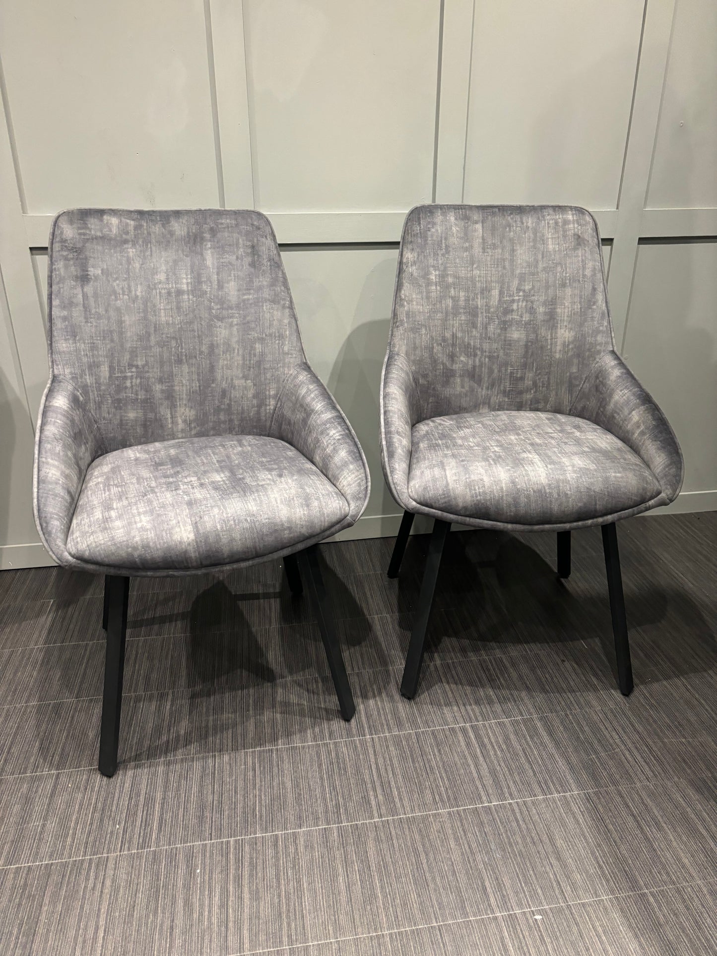 Brand New High Street Branded Swivel Dining Chairs x 2 RRP £299