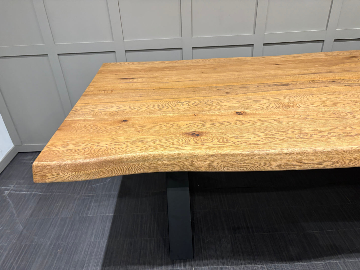 Stunning Solid Oak Bodhal Wavy Edge 2.8m Oak Table RRP £3699