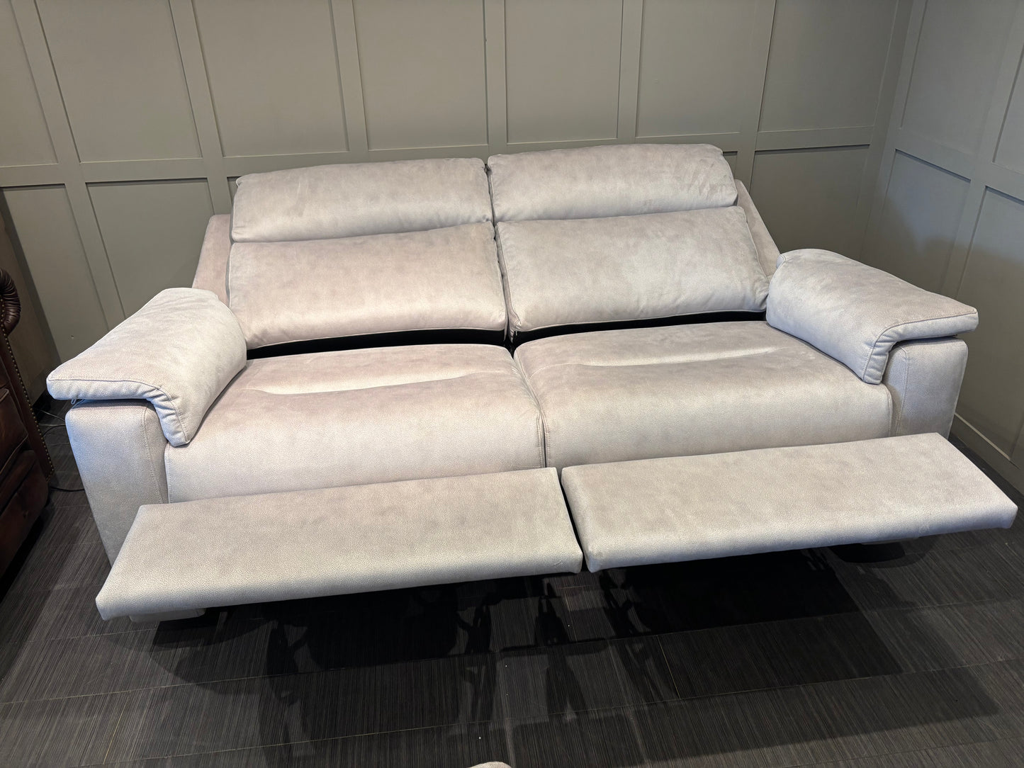 G Plan THORNBURY Seater Power Recliner / Power Headrest Sofa + Footstool RRP £5295